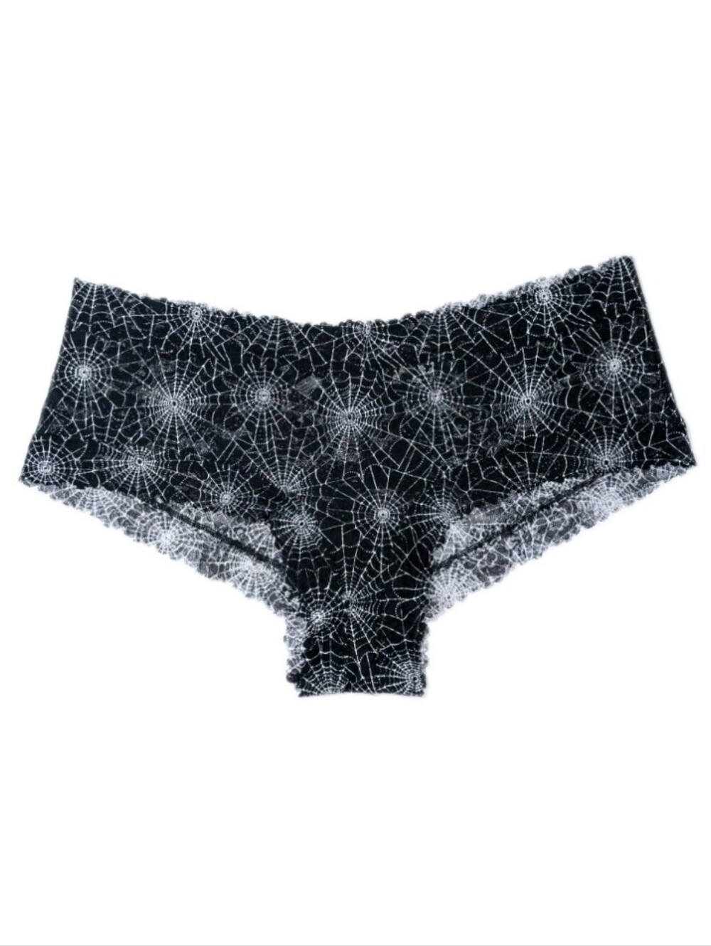Victoria's Secret Pink Lace Cheeky Panty XL Women Halloween Spider web spooky